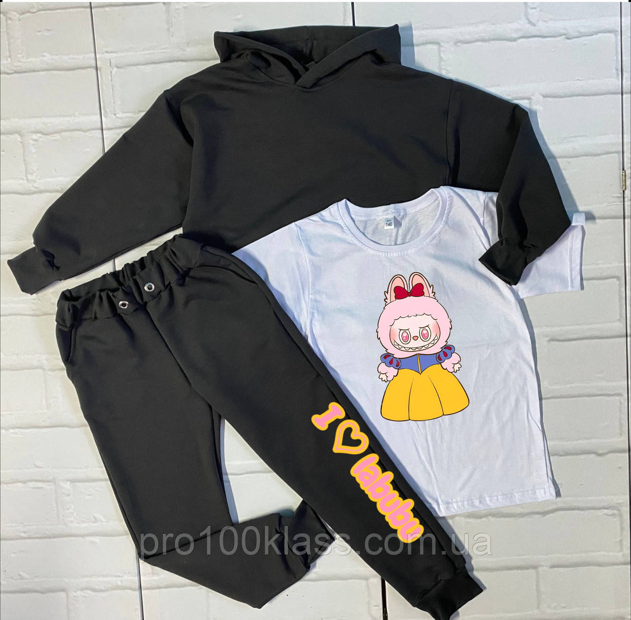 Костюм 3-ка дитячий підлітковий Лабубу Labubu, фото 1