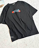 Чорна жіноча футболка з малюнком, фото 3