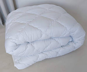 Ковдра стьобана евро розмір з наповнювачем холофайбер 200*220 см Білий