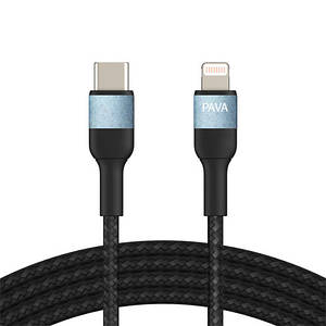 Кабель Type-C — Lightning 1 м Pavareal Q33PD 30 Вт PD, в обплетенні