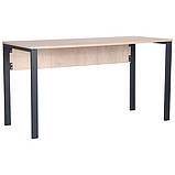 Стіл комп'ютерний Pluto (1200х600х750) Дуб Ендгрейн/Чорний графіт, фото 2