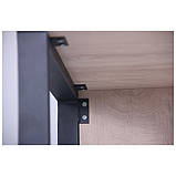 Стіл комп'ютерний Pluto (1200х600х750) Дуб Ендгрейн/Чорний графіт, фото 4