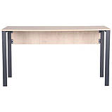 Стіл комп'ютерний Pluto (1200х600х750) Дуб Ендгрейн/Чорний графіт, фото 3