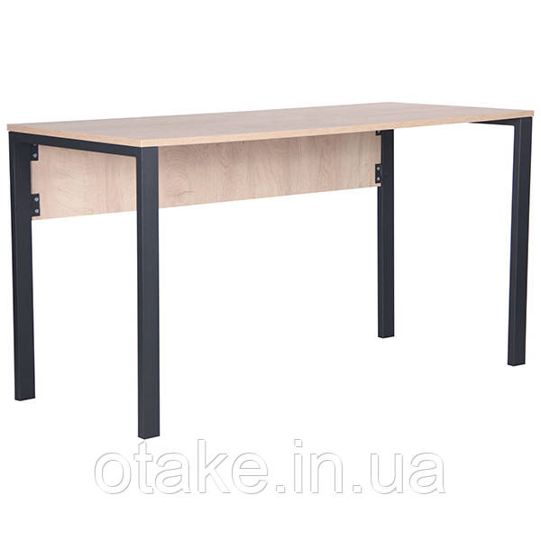 Стіл комп'ютерний Pluto (1200х600х750) Дуб Ендгрейн/Чорний графіт, фото 1