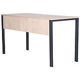 Стіл комп'ютерний Pluto (1200х600х750) Дуб Ендгрейн/Чорний графіт, фото 6