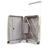 Валіза середня M поліпропілен шампань 68х44х28+5/79л/3.9кг/Airtex 648, фото 10