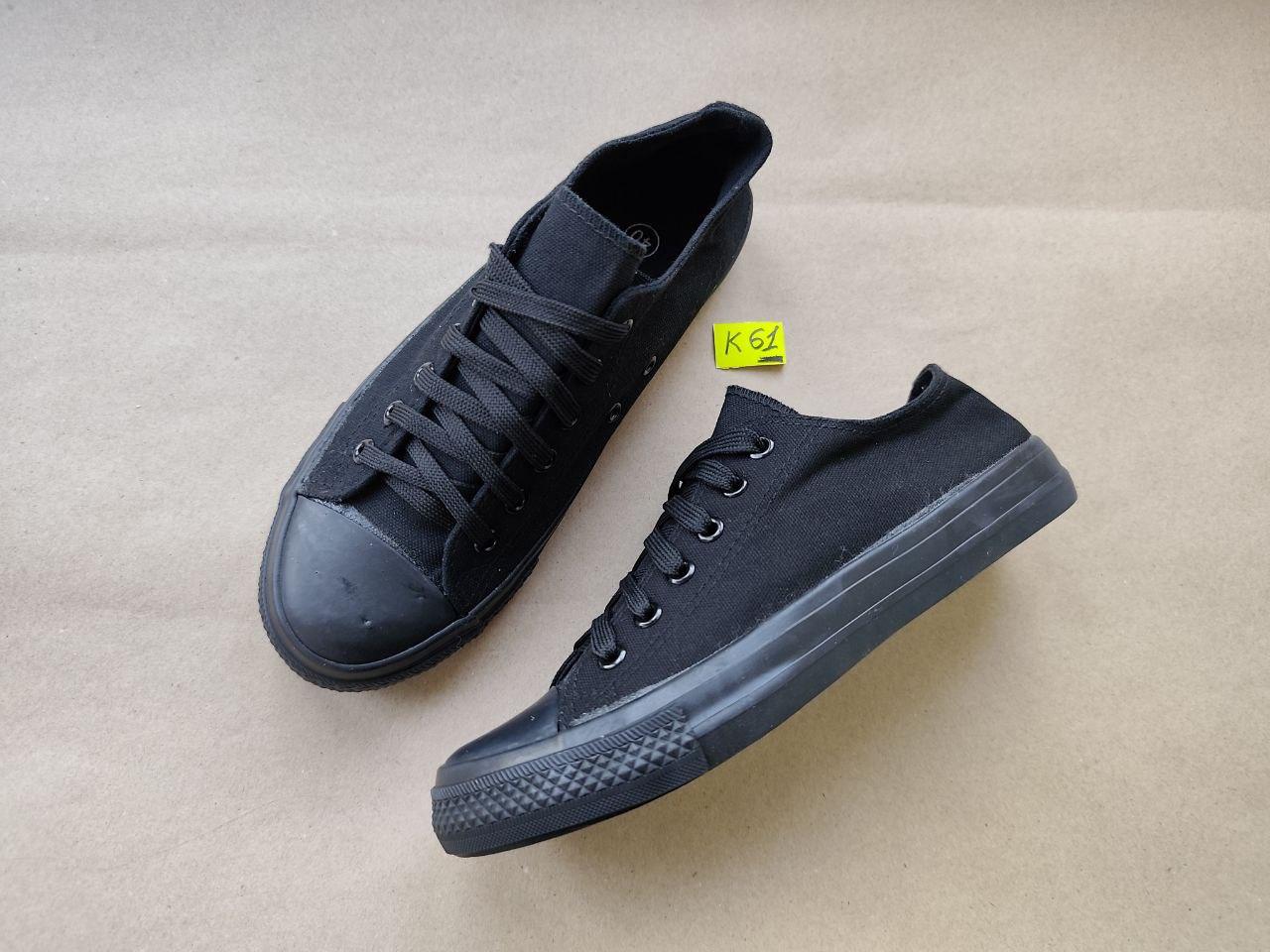 СКИДКА! 40р (25 см) Конверси ЧОРНІ кросівки кеди в стилі Converse all star унісекс демісезон текстиль