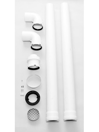 Комплект роздільної системи Ø80 для вертикального або горизонтального монтажу, фото 1