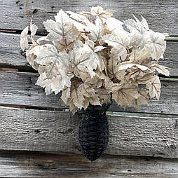 Штучна гілка листя клена 63 см