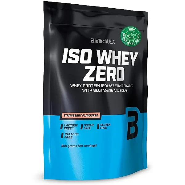 Протеїн Biotech Iso Whey Zero Strawberry, 500 г, фото 1