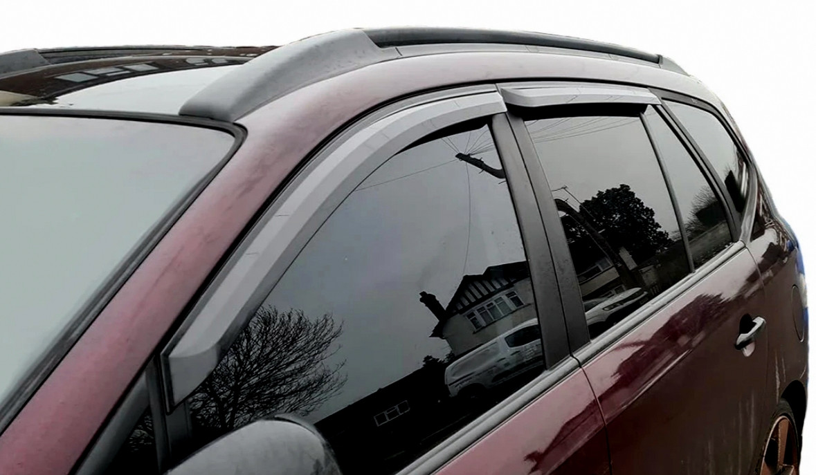 Дефлектори вікон (вітровики) Kia Carens 2006-2012 (Autoclover A096), фото 1