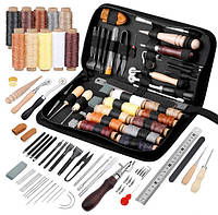 Набір інструментів в пеналі для шиття та ремонту шкіри, рукоділля зі шкірою