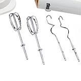 Міксер ручний 5 швидкостей із двома насадками для приготування сумішей різної в'язкості DSP КМ 2021 білий 200W (КМ 2021_536), фото 4