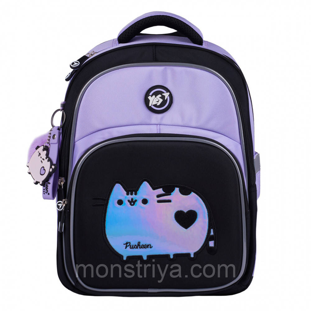 🎒 Новинка 2025 року!  Рюкзак шкільний YES S-91 Pusheen Shiny для дівчинки