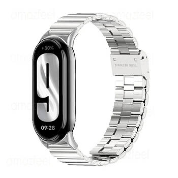 Ремінець для фітнес-браслету Xiaomi Mi Band 8,9,10 Type D сріблястий