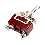 Тумблер (KN3C-101), з фіксацією, 6А, 250V, ON-OFF, 2PIN (гвинти), Помаранчевий, фото 2