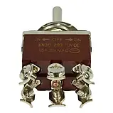 Тумблер (KN3C-203), з фіксацією, 15А, 250V, ON-OFF-ON, 6PIN (гвинти), фото 2
