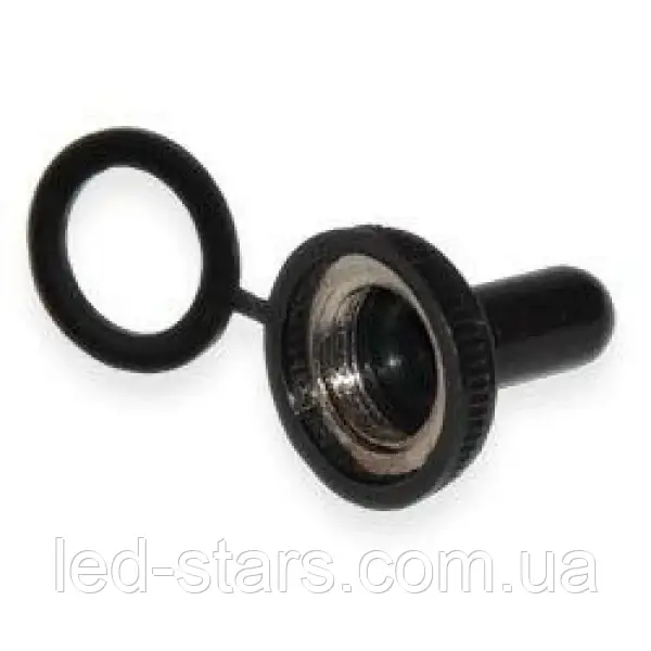 Ковпачок вологозахисний (WPC-06), для тумблера (KN3 (C) -...), 12мм, Чорний, фото 1