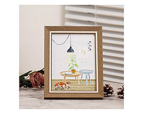 Фоторамка 10×15 під дерево, кавовий колір – настільна вертикальна і горизонтальна рамка