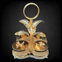 Піднос-цукерниця з 4 тарілками для фруктів та солодощів XPRO 1399-4 (44679-1399-4_645)