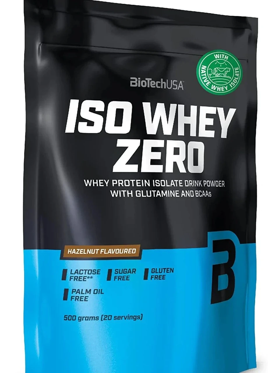 Протеїн Biotech Iso Whey Zero Salted Hazelnu, 500 г, фото 1