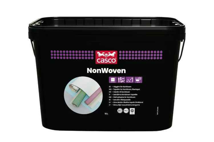 Клей для склохолсту, паперових та флізелінових шпалер Casco NonWoven 3404 Ei 15 л, фото 1