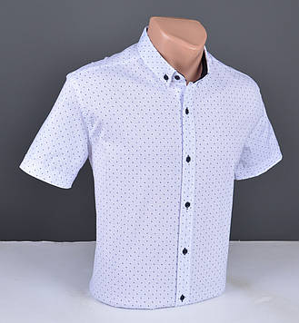 Чоловіча сорочка з коротким рукавом G-port біла Туреччина 5110