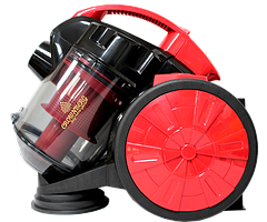 Пилосос циклонний з турбо-щіткою 4 ступенів фільтрації Crownberg CB-0110 червоно-чорний 2400W (CB-0110_1558)