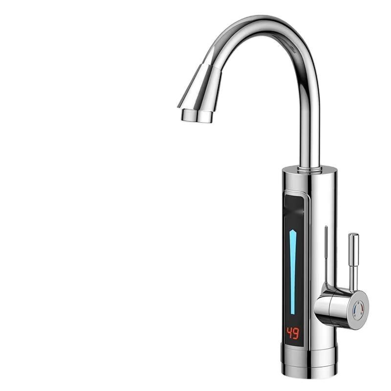 Проточний водонагрівач Delimano RX-011-1 Гнучкий кран бойлер із хромованим пластиком LCD екран поворот 360, фото 1