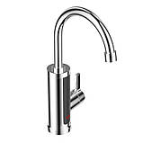 Проточний водонагрівач Delimano RX-011-1 Гнучкий кран бойлер із хромованим пластиком LCD екран поворот 360, фото 3