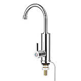 Проточний водонагрівач Delimano RX-011-1 Гнучкий кран бойлер із хромованим пластиком LCD екран поворот 360, фото 6