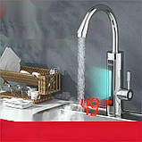 Проточний водонагрівач Delimano RX-011-1 Гнучкий кран бойлер із хромованим пластиком LCD екран поворот 360, фото 7