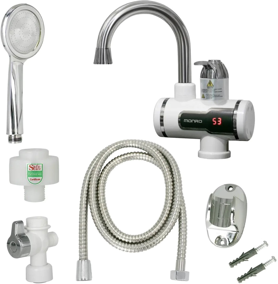 Електричний проточний водонагрівач MONRO LZ-009LY, фото 1