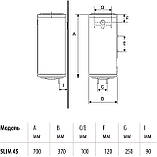 Бойлер BANDINI BRAUN SLIM 45, фото 2