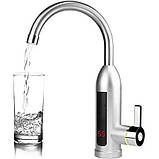 Електричний проточний водонагрівач EM RX-012 кран з led екраном хромований пластик на дачу кухню GS-7304, фото 5