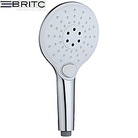 Лійка для ручного душу 3-функціональна Britc HY003 хром (диск білого кольору)