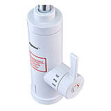 Кран електричний водонагрівач Zerix ELW07-F білий з гнучким виливом (ZX4780), фото 2