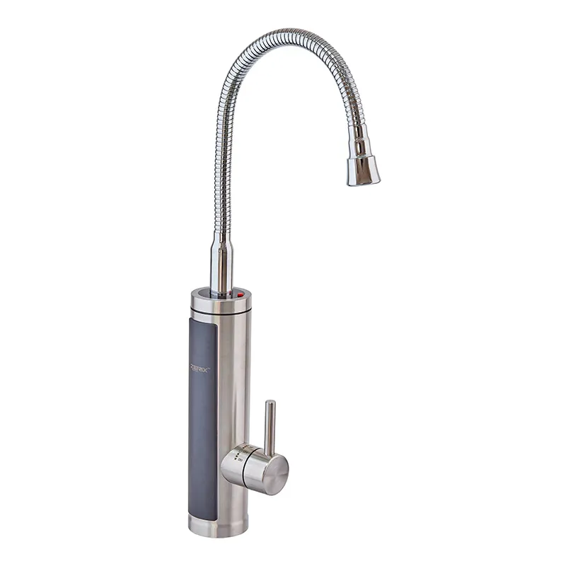 Кран електричний водонагрівач Zerix ELW55-EF нержавіюча сталь з рефлекторним гнучким виливом (ZX4778), фото 1