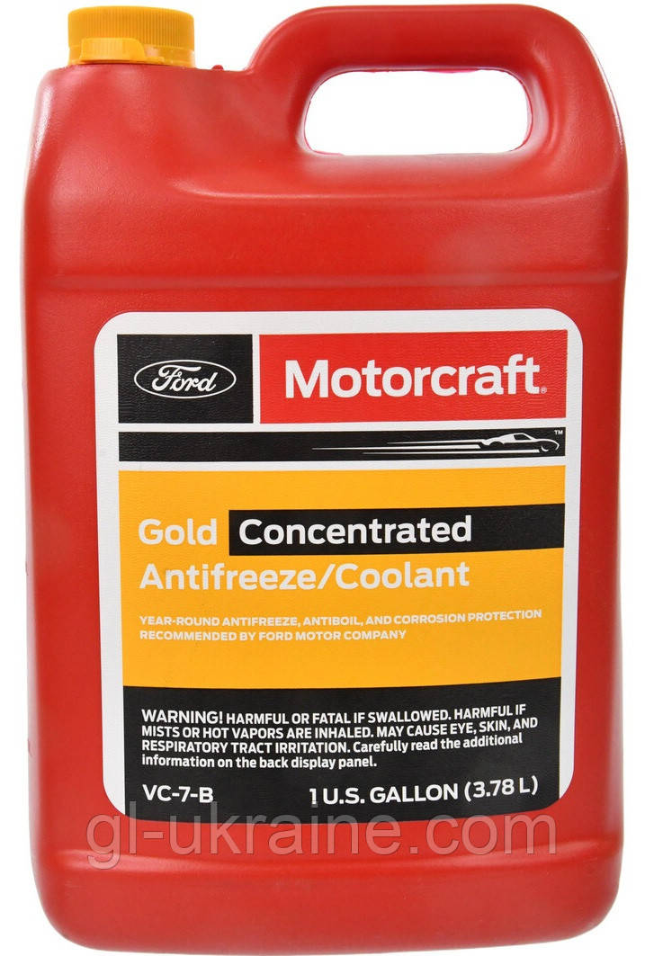 Антифриз-концентрат Ford Motorcraft Gold Concentrated  Antifreeze/Coolant (жовтий), 3.78л (VC-7-B)