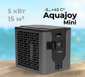 Тепловий насос Aquajoy Mini 5 ON/OFF (5 кВт), робота при -5°C/+43°C, для каркасних басейнів до 15 м³