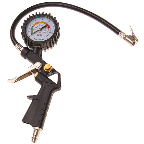 Пістолет для накачування коліс шин із манометром 0-220pri 0-16бар, фото 1