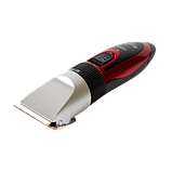 Бездротова машинка для стрижки волосся з керамічними лезами Gemei GM-550 чорний з червоним (GM-550_416), фото 3