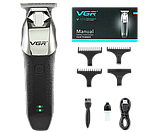 Машинка для стрижки волосся (триммер) бездротова з USB зарядкою VGR V-171 чорна 5W (24325-V-171_363), фото 5