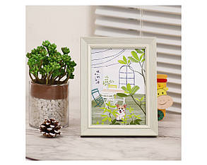 Фоторамка 10×15 під дерево, зелений колір – настільна вертикальна і горизонтальна рамка