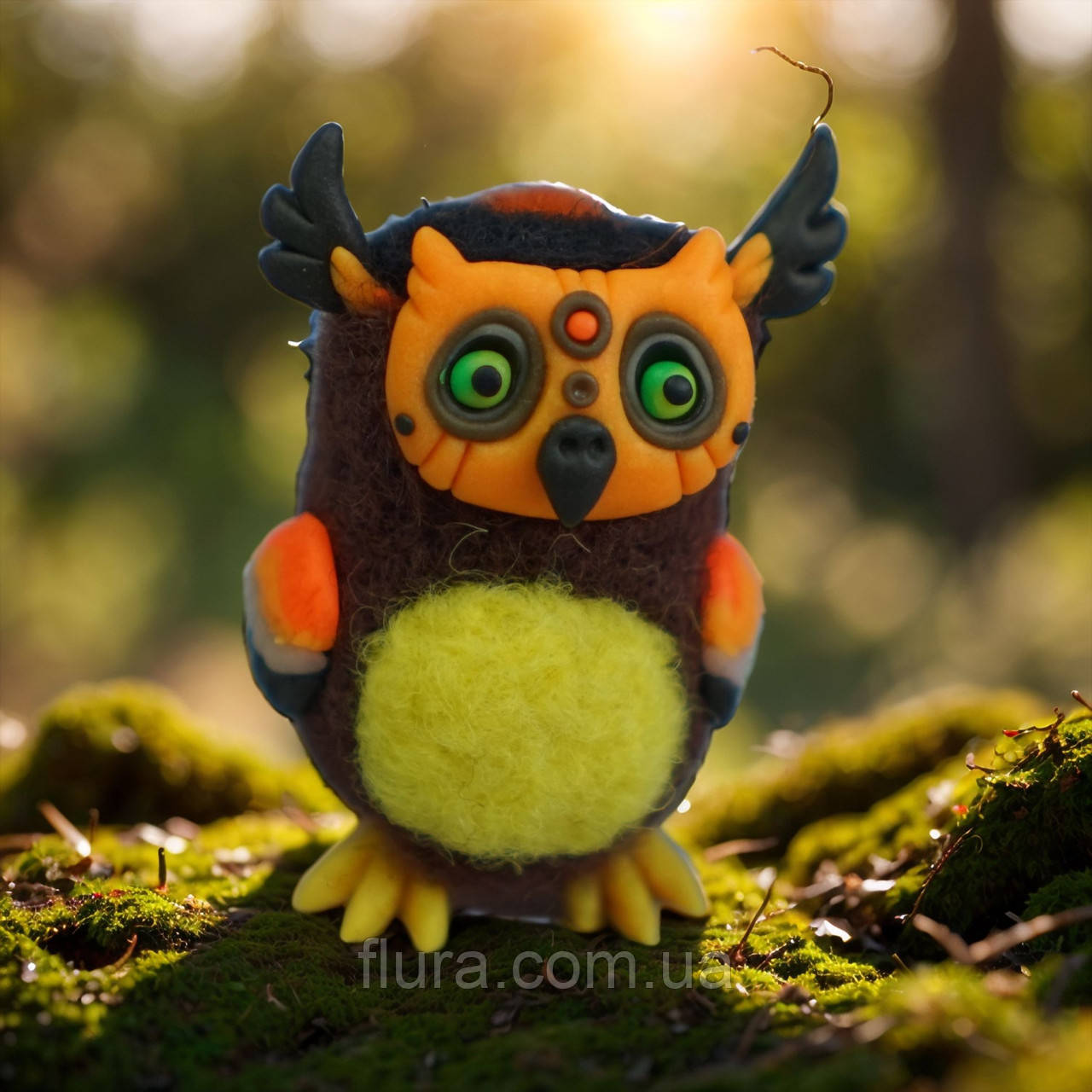 Іграшка ручної роботи з валяної вовни декоративна / Фігурка талісман для інтер'єру