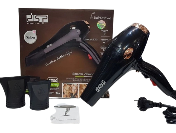 Фен для волосся висока потужність 3 температурні режими 2 швидкості гаряче/холодне повітря 1600 Вт DSP-30101, фото 1