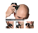 Електробритва для чоловіків роторна для вологого та сухого гоління з плаваючими головками та триммером 5в1 Kemei Km-1109, фото 2