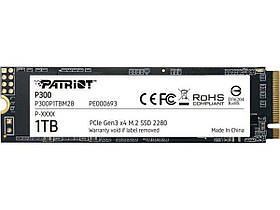 Накопичувач SSD M.2 Patriot P300 1TB NVMe 2280 PCIe 3.0x4 3D NAND TLC