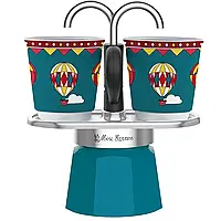 Гейзерна кавоварка Bialetti Mini Express Winter Wonderland 2 cup + 2 чашки