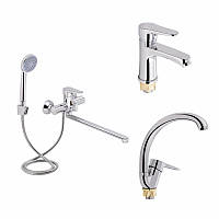 Акційний набір Lidz Nicole: Змішувач 005 Chrome + Змішувач 001F Chrome + Змішувач 008F Chrome